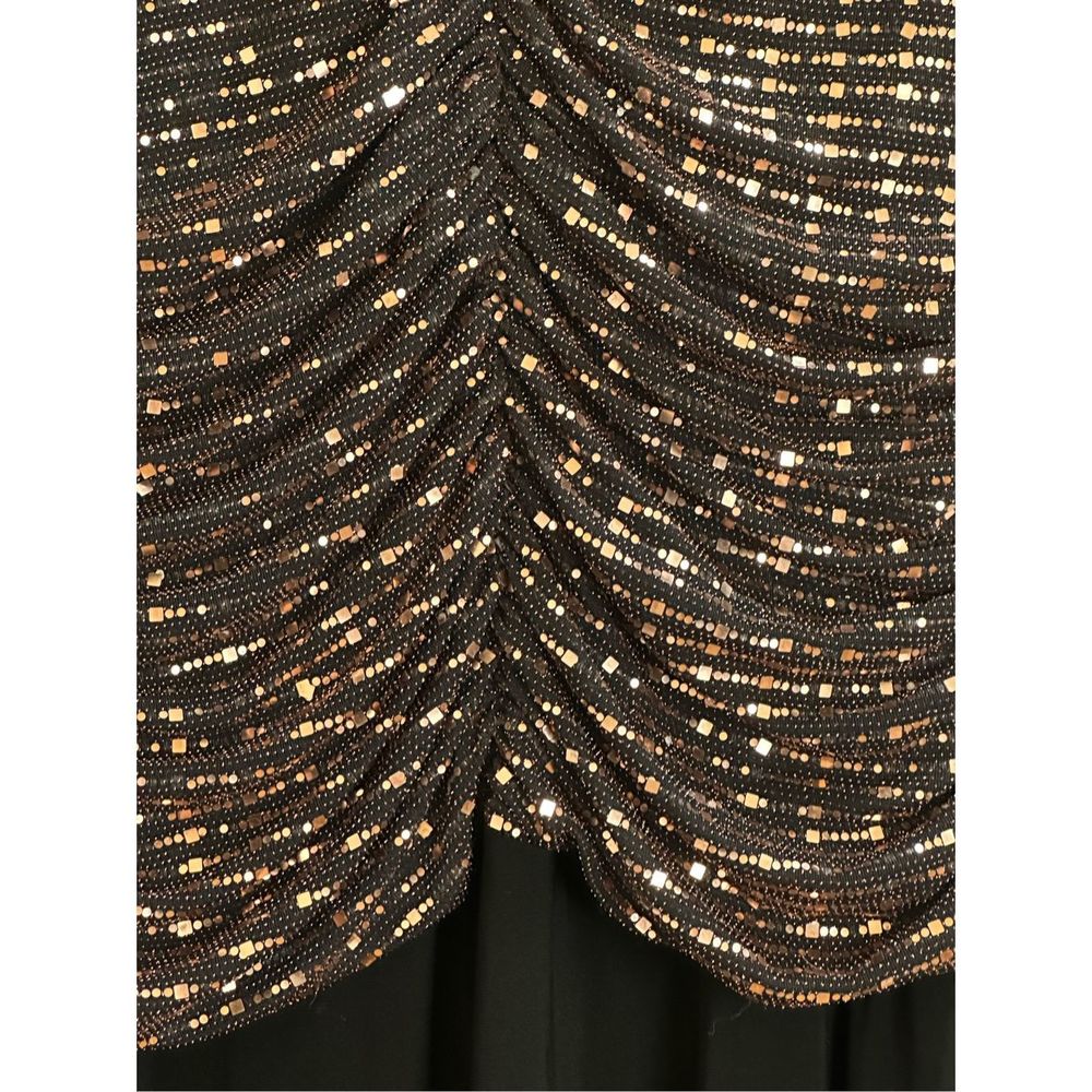 R & M Richards 16W black and copper evening dress - Picture 2 of 9
